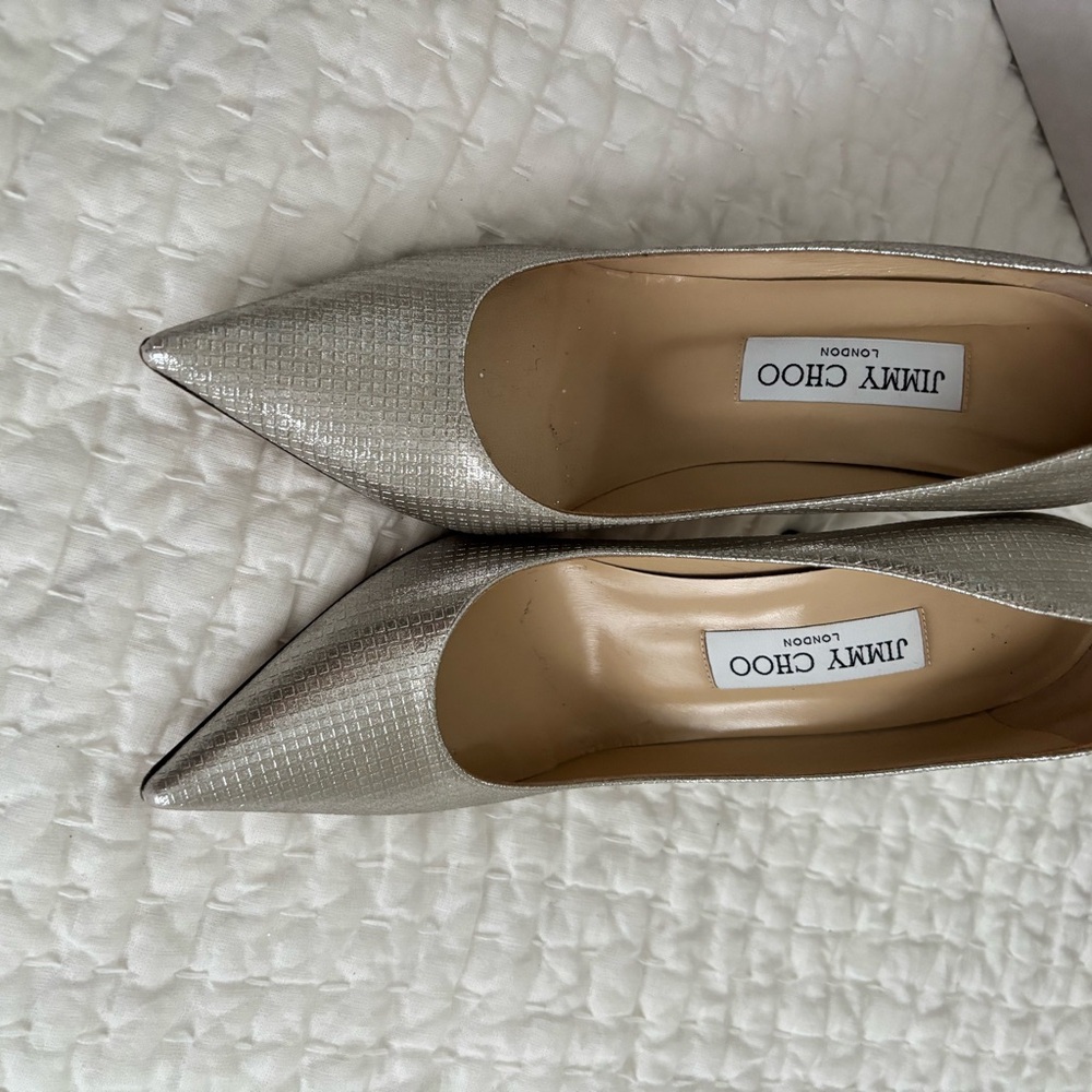 Jimmy Choo Metallic light gold Heels
